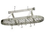 Estante ovalado para macetas de techo Enclume Premier PR16bwg SS acero inoxidable 3 pies