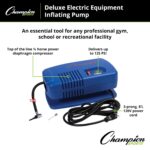 Champion Sports Electric Ball Inflator – Quiet High-PSI Air Compressor & Ball Pump for Sports Balls, 110–120V AC