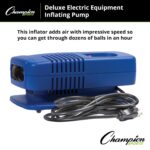 Champion Sports Electric Ball Inflator – Quiet High-PSI Air Compressor & Ball Pump for Sports Balls, 110–120V AC