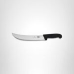 Victorinox Cutlery - Cuchillo curvo címetro de 10 pulgadas (25.4 cm) con borde Granton, mango de Fibrox negro 5.7323.25-