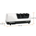 Afilador de cuchillos eléctrico profesional Chefs Choice 0115200 de 3 etapas para hojas de 15 y 20 grados rectas y denta