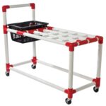 BSN Carrito de raqueta deportiva, blanco