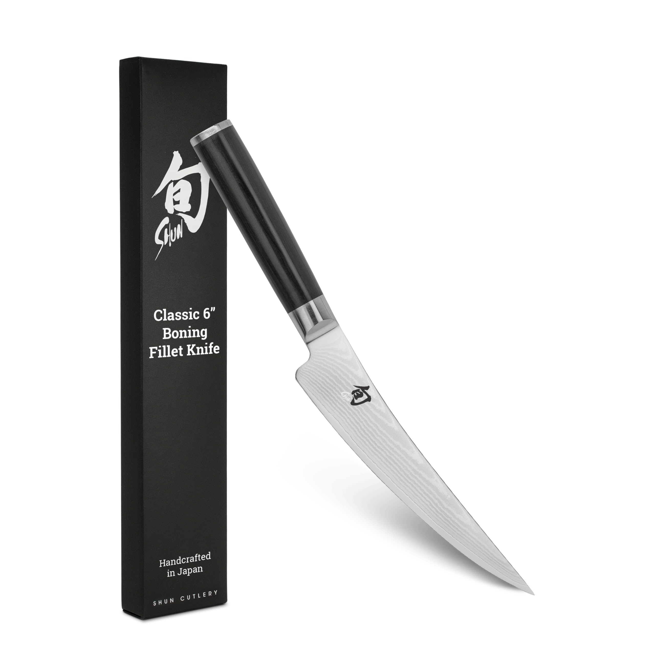 Version 1.0.0 Shun Cuchillo clásico para deshuesar y filetear de 6 pulgadas, se desliza fácilmente a través de carne y pescado, autént