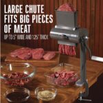 Weston Cortador manual de cecina de res con soporte, operación rápida y fácil para cortes de hasta 5" de ancho x 1.25" d