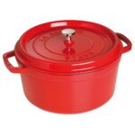 Olla Cocotte Redonda de Hierro Fundido Staub 1102806 Cereza 5.9 Litros