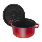 Olla Cocotte Redonda de Hierro Fundido Staub 1102806 Cereza 5.9 Litros