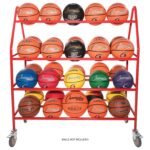 Champion Sports Carrito de almacenamiento de baloncesto con marco de acero, varios estilos