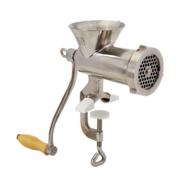 LEM Products - Picadora a mano de acero inoxidable con pinzas para fijar n° 10
