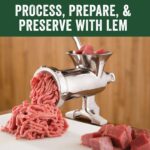 LEM Products - Picadora a mano de acero inoxidable con pinzas para fijar n° 10