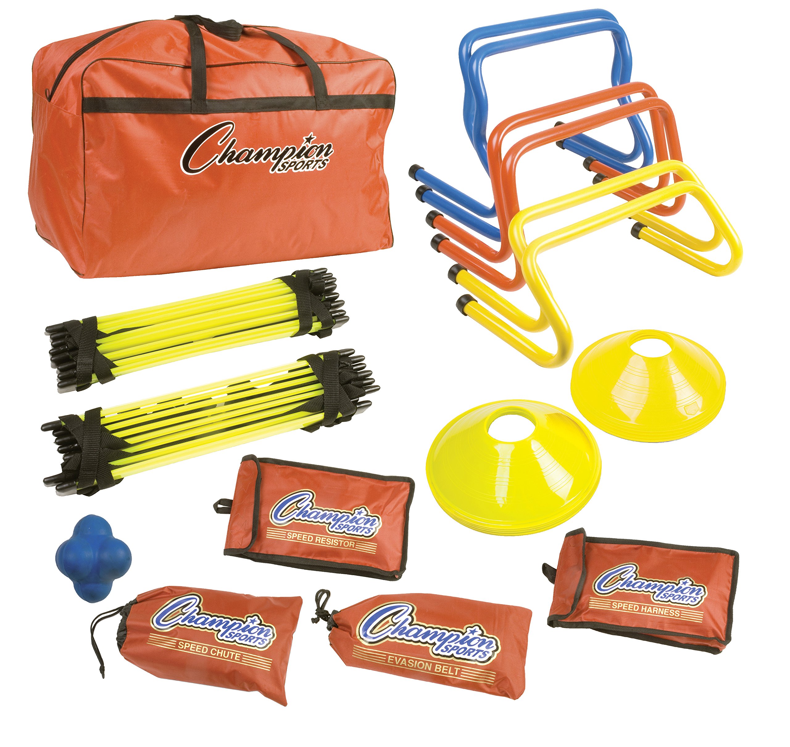 Version 1.0.0 Champion Sports SAGKIT Kit de entrenamiento de agilidad de velocidad, 15 uds./bolsa