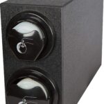 Dispensador de tapas Ez-Fit San Jamar L2912BK negro 8 a 46 onzas plástico 17.25x10x27.75 pulgadas para restaurantes y co
