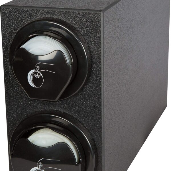 Dispensador de tapas Ez-Fit San Jamar L2912BK negro 8 a 46 onzas plástico 17.25x10x27.75 pulgadas para restaurantes y co