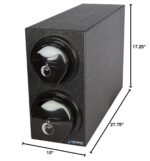 Dispensador de tapas Ez-Fit San Jamar L2912BK negro 8 a 46 onzas plástico 17.25x10x27.75 pulgadas para restaurantes y co