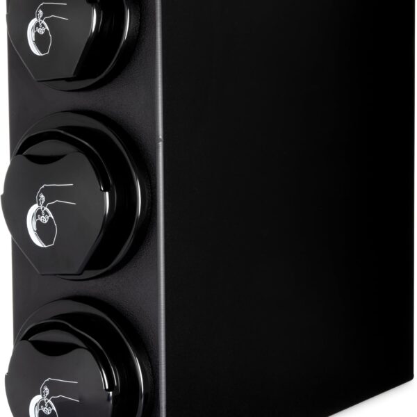 Dispensador de tapas para vasos San Jamar L2923BK 8 a 46 onzas plastico negro 24.50x10x28.75 pulgadas restaurante