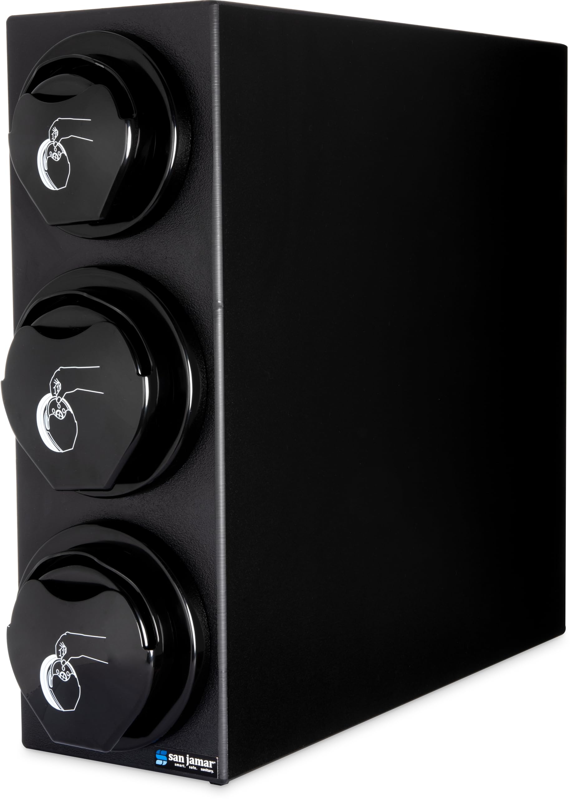 Version 1.0.0 Dispensador de tapas para vasos San Jamar L2923BK 8 a 46 onzas plastico negro 24.50x10x28.75 pulgadas restaurante