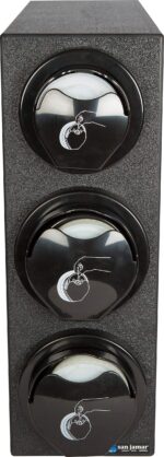 Dispensador de tapas para vasos San Jamar L2923BK 8 a 46 onzas plastico negro 24.50x10x28.75 pulgadas restaurante
