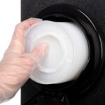 Dispensador de tapas para vasos San Jamar L2923BK 8 a 46 onzas plastico negro 24.50x10x28.75 pulgadas restaurante