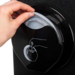Dispensador de tapas para vasos San Jamar L2923BK 8 a 46 onzas plastico negro 24.50x10x28.75 pulgadas restaurante