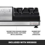 Afilador de cuchillos profesional comercial Waring con 3 estaciones, aprobado por la NSF