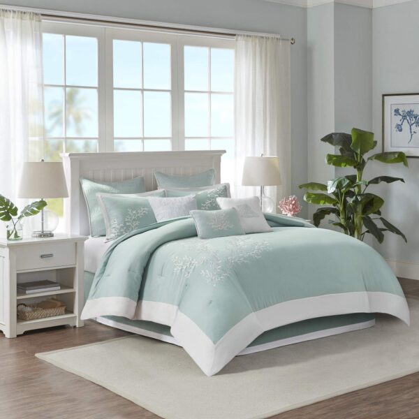 Juego de edredón costero Harbor House E&E Co. Ltd DBA JLA Home HH10-480 diseño oceánico vida marina ropa de cama alterna