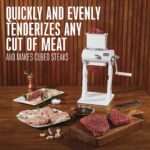 Weston Herramienta Ablandadora de Carne y Cubicadora de Servicio Pesado, Operación Manual Rápida y Fácil para Cortes de