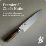 Cuchillo de Chef Japonés Kai Shun Premier TDM0706 8 Pulgadas Acero Damasco Núcleo VG-MAX Hecho a Mano