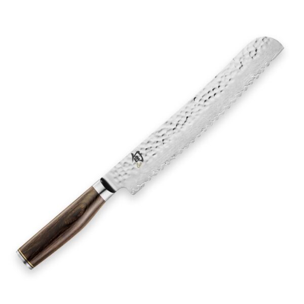 Shun Premier - Cuchillo de pan de 9 pulgadas, cuchillo serrado japonés hecho a mano, núcleo VG-MAX con revestimiento de