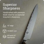 Shun TDM0704 Cubiertos Premier Slicing 9.5", acabado martillado TSUCHIME, hoja larga y fina, permite conservar jugos y s