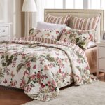 Juego de colcha King diseño mariposas algodón multicolor Greenland Home Fashions GL-0910AMSK