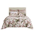 Juego de colcha King diseño mariposas algodón multicolor Greenland Home Fashions GL-0910AMSK