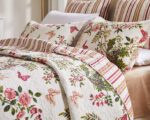 Juego de colcha King diseño mariposas algodón multicolor Greenland Home Fashions GL-0910AMSK