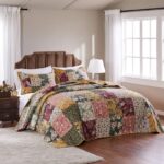 Greenland Home Fashions Antique Chic GL-0810AK juego de edredon retazos algodon 100% Jumbo King 3 piezas