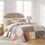 Juego de colcha Blooming Prairie Greenland Home Fashions GL-0910NK 3 piezas algodón multicolor tamaño King diseño floral