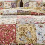 Juego de colcha Blooming Prairie Greenland Home Fashions GL-0910NK 3 piezas algodón multicolor tamaño King diseño floral