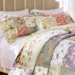 Juego de colcha Blooming Prairie Greenland Home Fashions GL-0910NK 3 piezas algodón multicolor tamaño King diseño floral