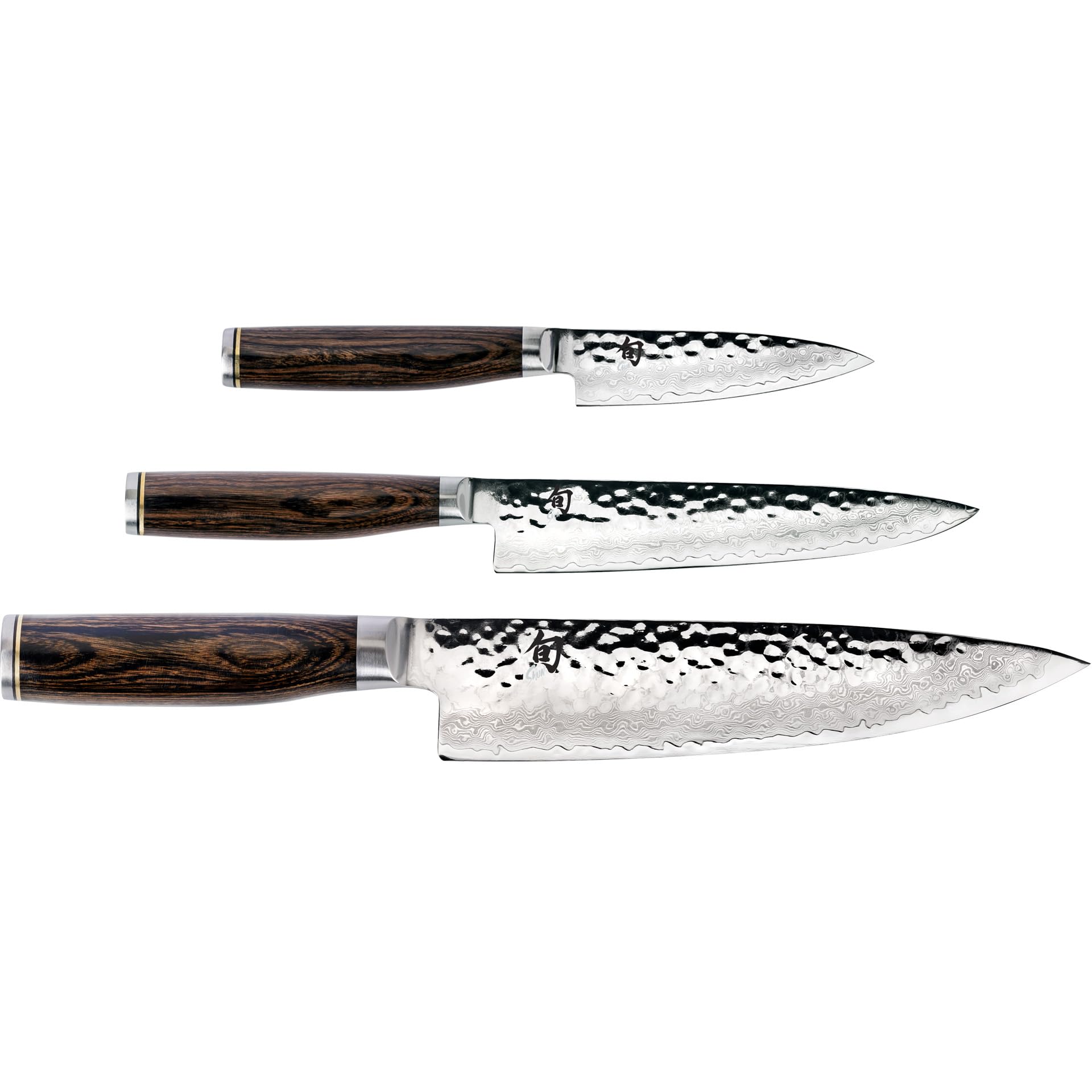 Version 1.0.0 Juego de cuchillos profesionales Shun Kershaw TDMS0300 3 piezas acero inoxidable de alto carbono