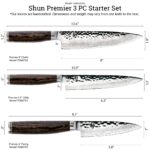 Juego de cuchillos profesionales Shun Kershaw TDMS0300 3 piezas acero inoxidable de alto carbono