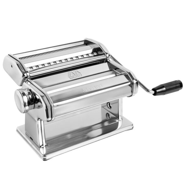 MARCATO Hecho en Italia Atlas 180 Classic Máquina manual de pasta, acero cromado. Hace lasaña, fettuccine y tagliolini.