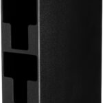 Organizador de tapas y popotes para cocina comercial San Jamar L2203 4 compartimentos encimera negro 24.5 x 5.5 x 13 pul
