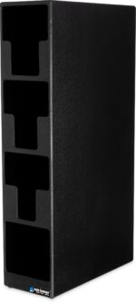 Organizador de tapas y popotes para cocina comercial San Jamar L2203 4 compartimentos encimera negro 24.5 x 5.5 x 13 pul