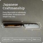 Cuchillo para verduras Shun Premier TDM0714 3 pulgadas hoja Tsuchime acero VG-MAX Damasco mango Pakka hecho en Japón pla