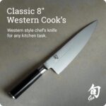 Shun DM0766 - Cuchillo de chef Western clásico de 8 pulgadas Kai DM0766