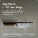 Shun Cutlery Premier - Cuchillo de cocina japonés hecho a mano de 5.5 pulgadas, ideal para cortar verduras y chef multiu