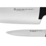 WÜSTHOF Gourmet - Juego de cuchillos de chef de 2 piezas, color negro