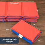 Children's Factory Nap Mats, 2 inch Thick Toddler Sleeping Mats for Preschools and Daycares, Comfortable and Soft 4 Sect