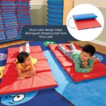 Children's Factory Nap Mats, 2 inch Thick Toddler Sleeping Mats for Preschools and Daycares, Comfortable and Soft 4 Sect