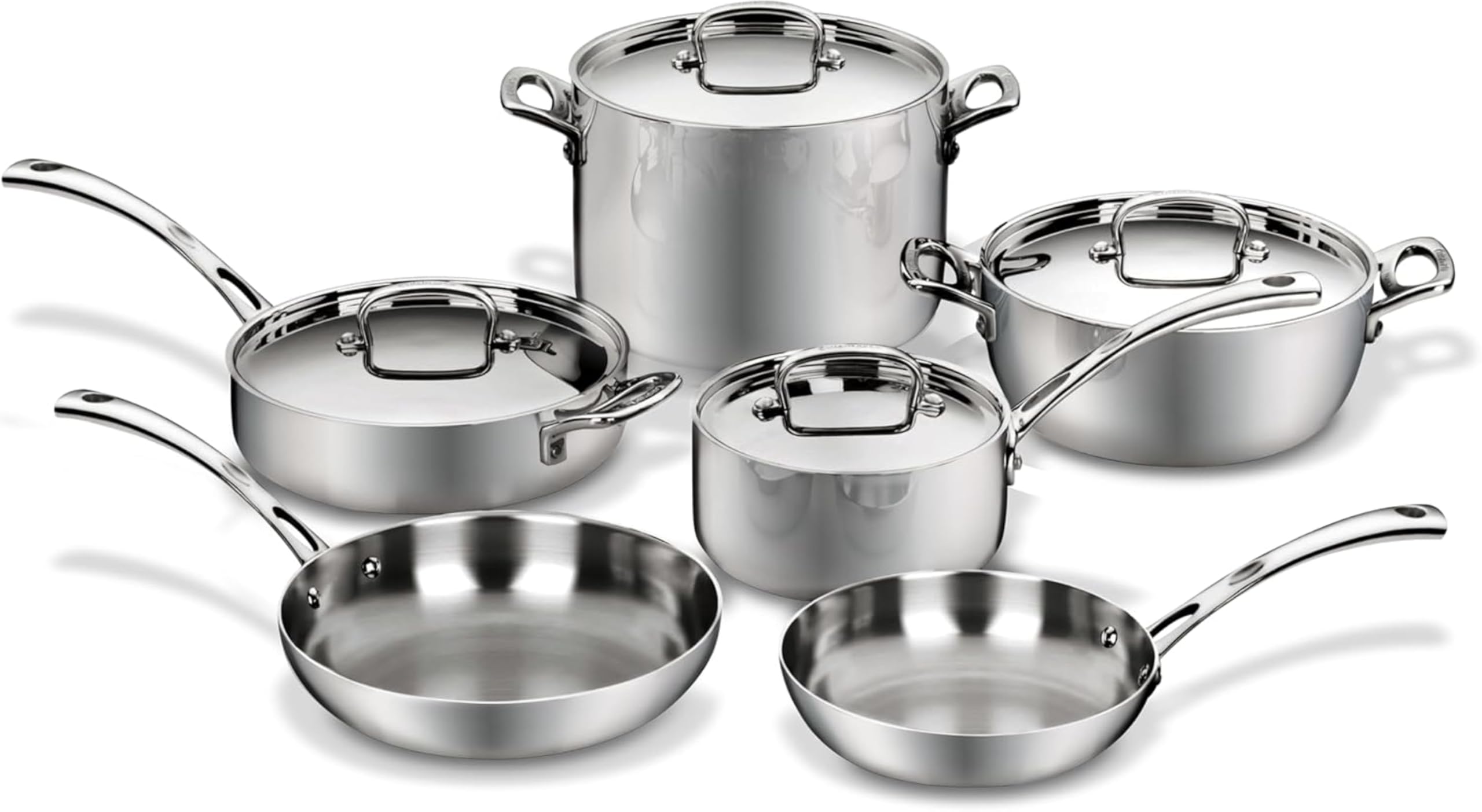 Version 1.0.0 Batería de cocina Cuisinart French Classic Tri Ply FCT 10 acero inoxidable 10 piezas plateado
