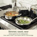 Batería de cocina Cuisinart French Classic Tri Ply FCT 10 acero inoxidable 10 piezas plateado