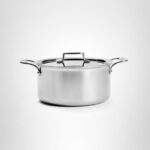 Olla de Acero Inoxidable All Clad Groupe SEB 11644012373 D5 Cepillado 5 Capas 8 Cuartos Apta para Inducción