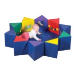 Children's Factory Juego de pentágono multiactividad, CF332-392, patio de espuma para bebés y niños pequeños, tapete sen